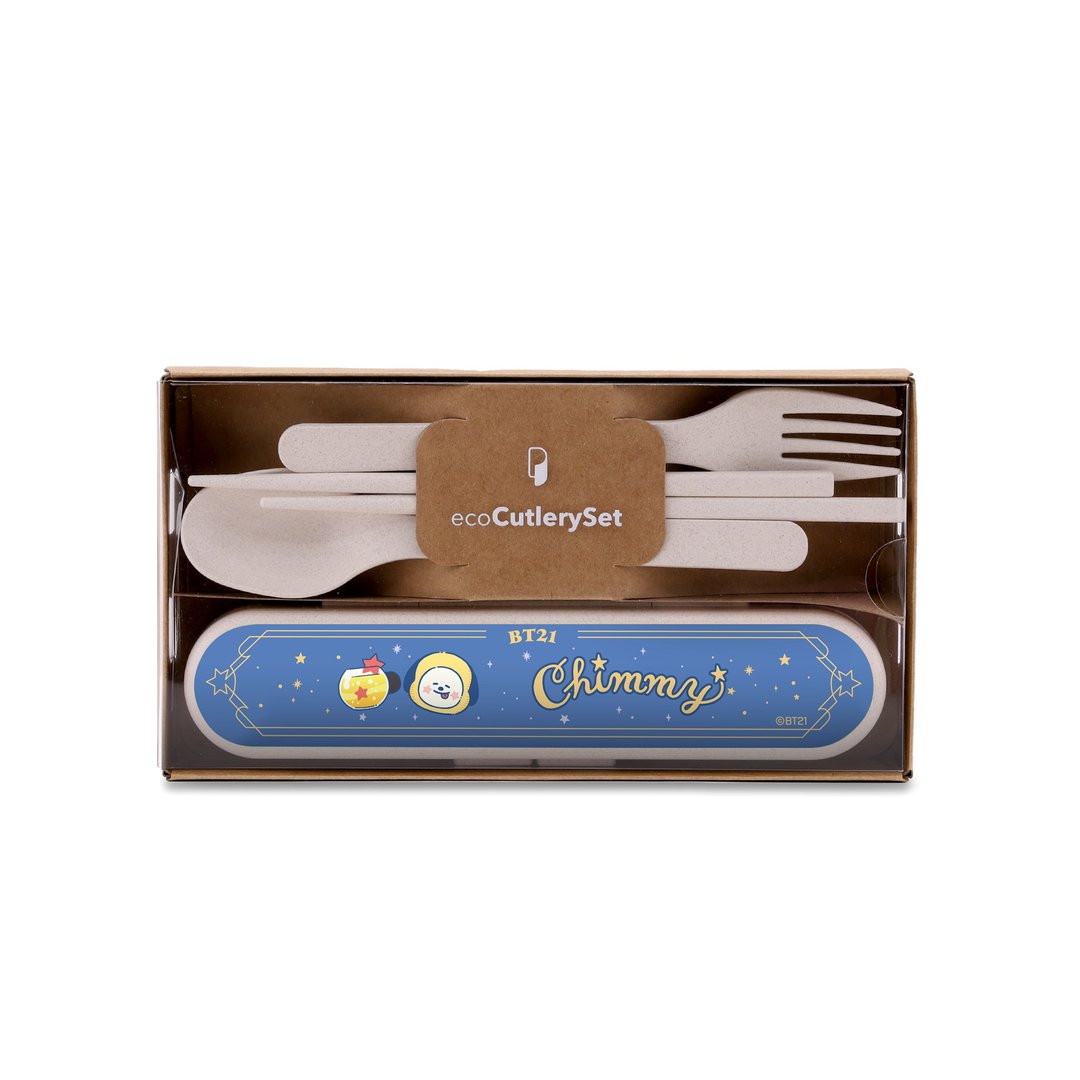环保餐具套装  BT21 MAGIC RECIPE EDITION - CHIMMY - 餐刀/叉/匙组合 - 其他材质 
