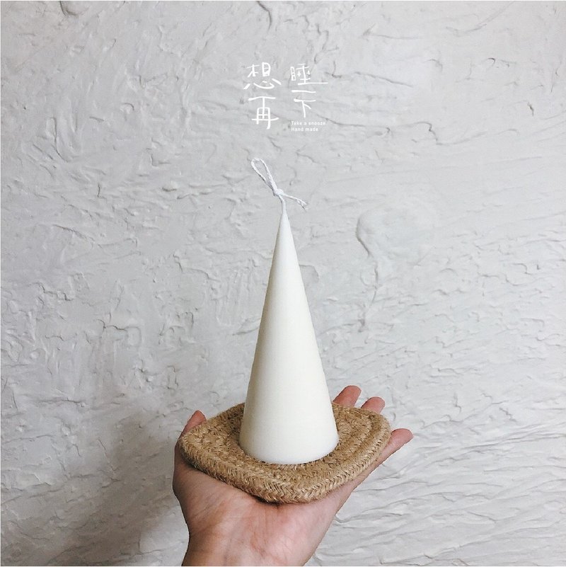 裸装香氛蜡烛 | 纯白色 - 蜡烛/烛台 - 蜡 白色
