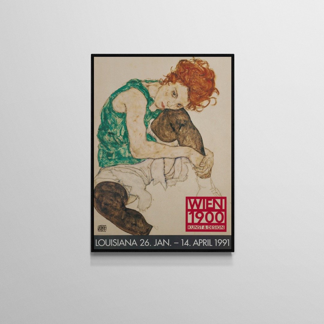 【原版海报】Egon Schiele | 坐着的女人(画家的妻子) - 海报/装饰画/版画 - 纸 咖啡色