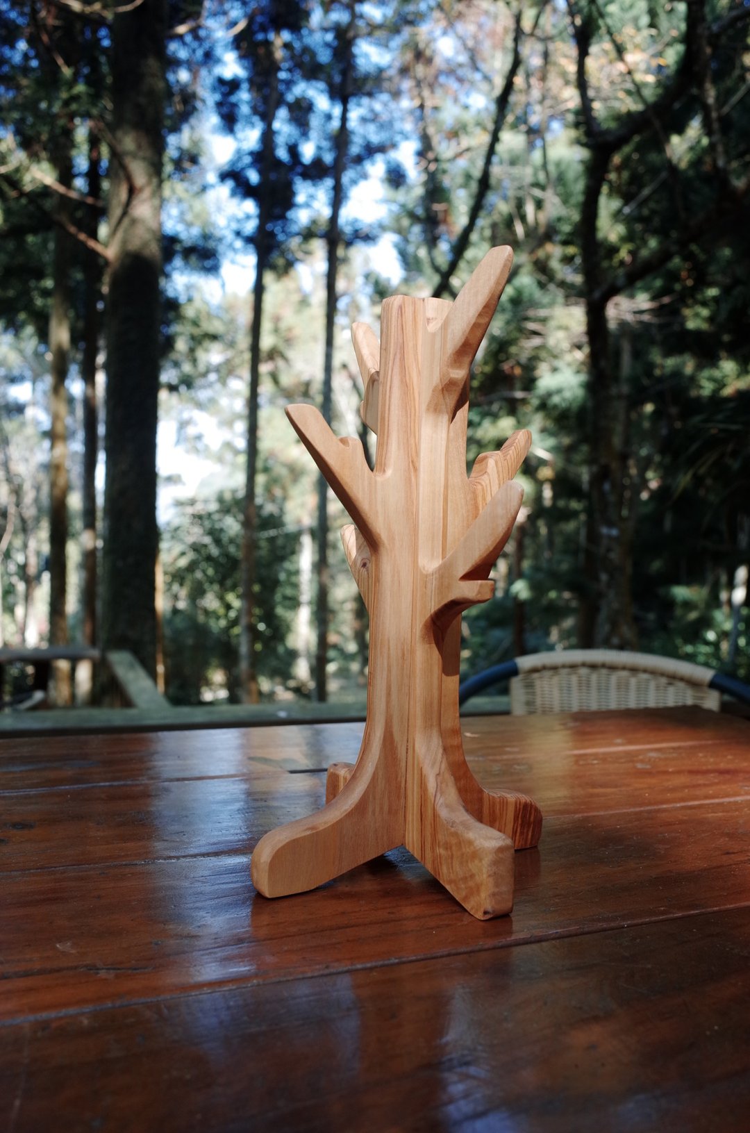 意大利Zen Forest橄榄木实木杯架/饰品架Olive wood cup holder - 项链 - 木头 卡其色