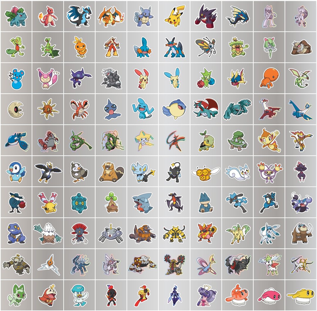 QuickFilm 静电无痕夜光墙贴 (II) - Pokémon (10包随机装) - 墙贴/壁贴 - 塑料 