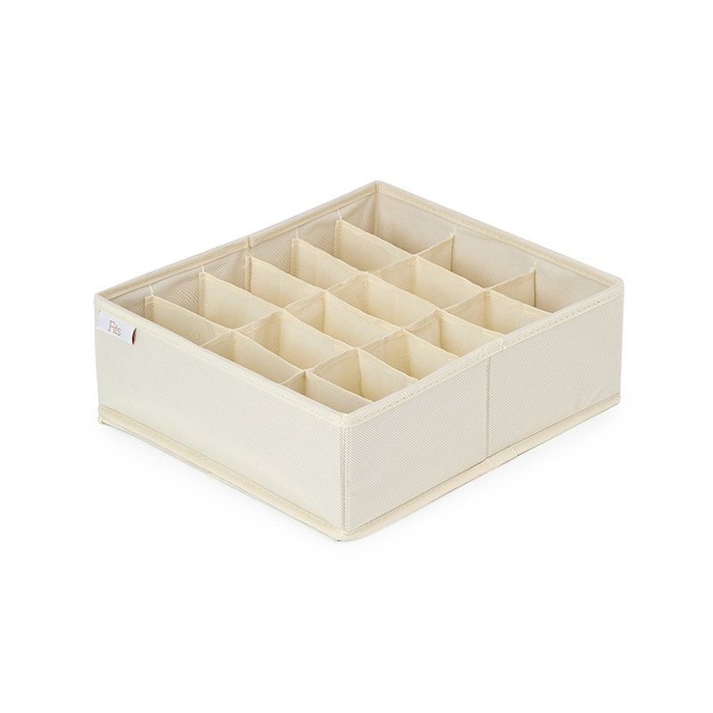 日本天马 Fits 布质分格收纳盒(18格)-面宽30cm-3入 - 收纳用品 - 其他材质 白色
