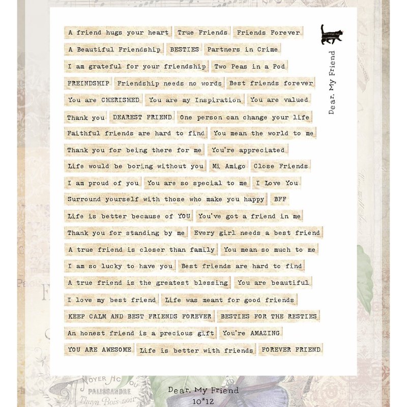 给我的朋友 20 张 - DYMO 标签机字体 (蓝狮子) (suyeon) - 贴纸 - 纸 卡其色