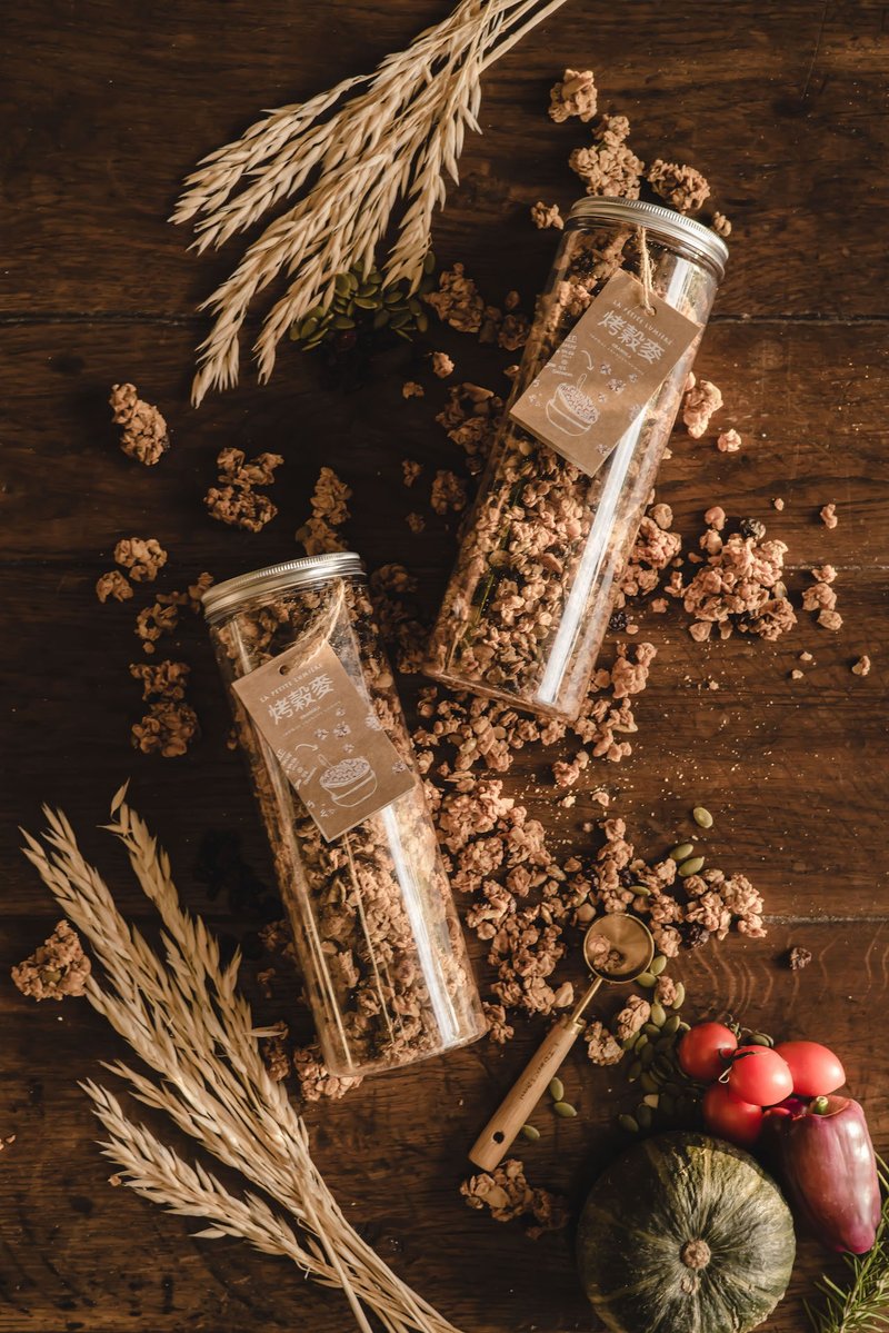 烤谷麦GRANOLA 【包邮优惠 谷麦罐和轻松袋组合】 小曦仓屋 - 谷物麦片 - 其他材质 咖啡色