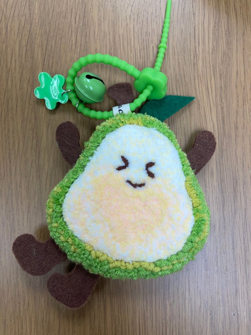 订制可爱毛绒镜子挂件 俄罗斯刺绣 戳戳绣 客制化 - 吊饰 - 羊毛 绿色