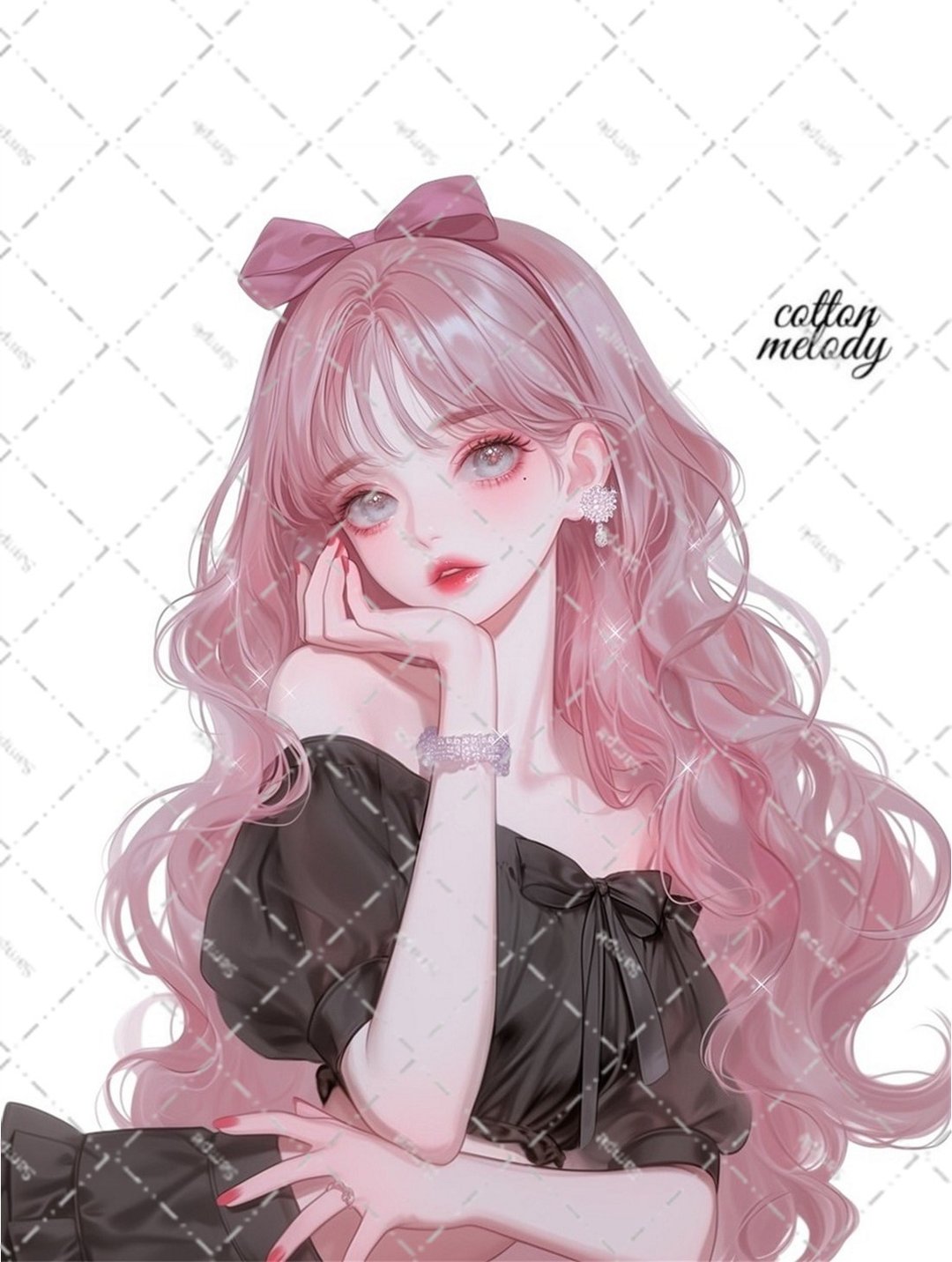 original sticker no.7143 人物贴纸 原创贴纸 人物贴纸 女孩贴纸 原创人物贴纸 - 贴纸 - 纸 