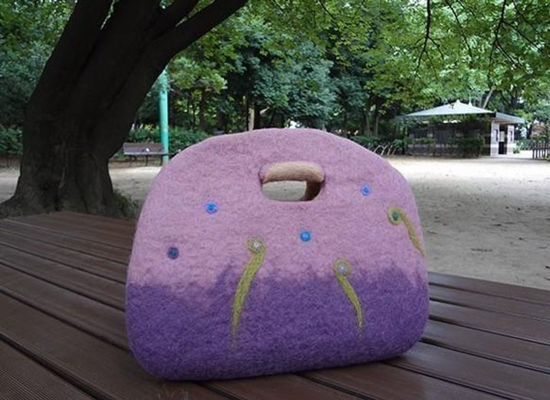 Felt bag CS0048 - 手提包/手提袋 - 棉．麻 粉红色