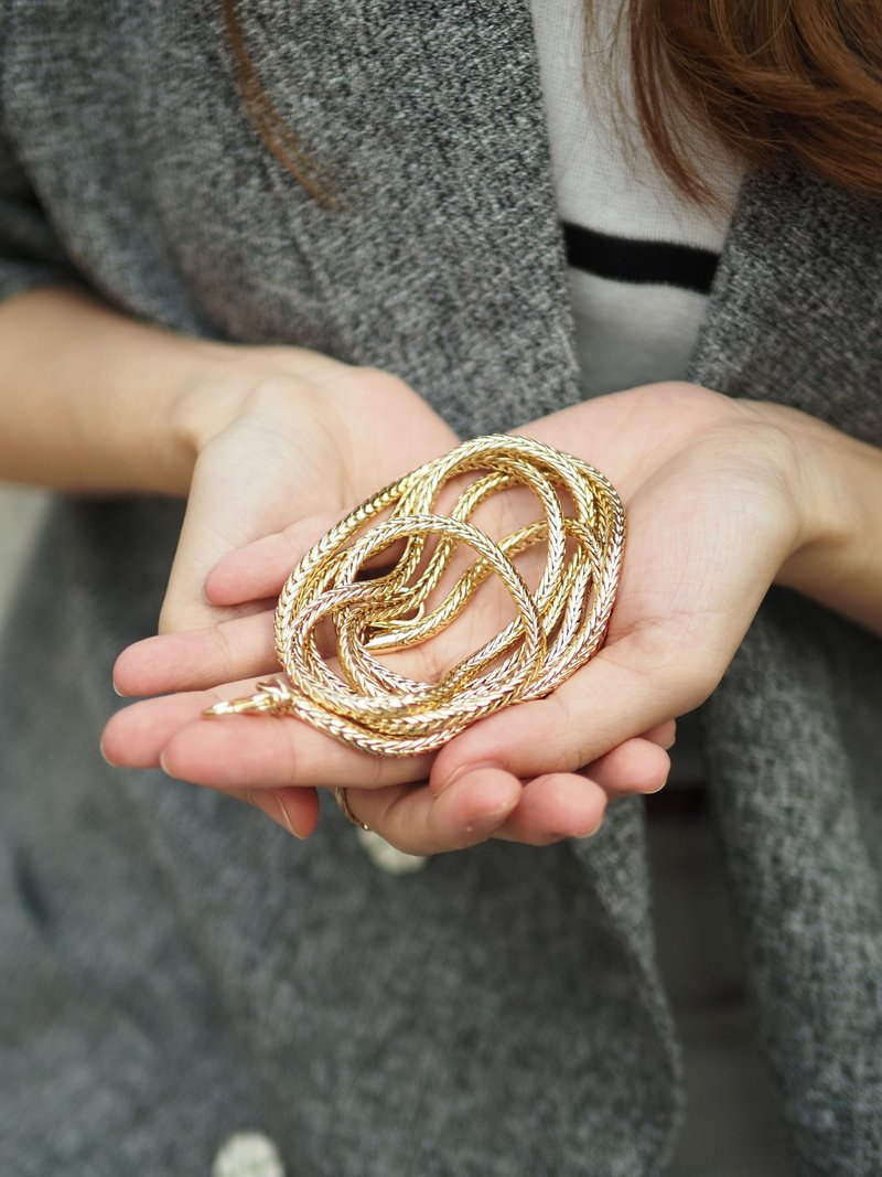 链条背带：适用于小包或钱包的金色链条 - 其他 - 真皮 金色