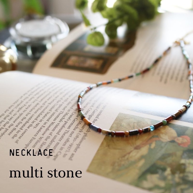 多宝石项链 - 项链 - 半宝石 多色