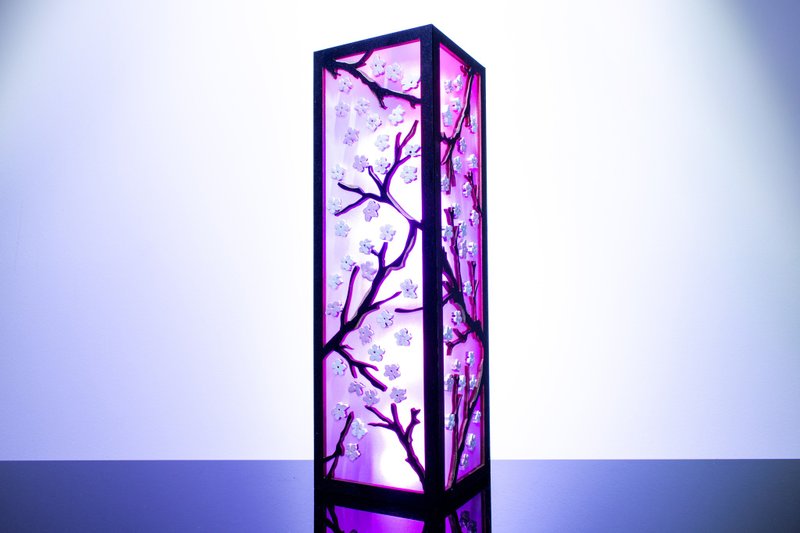 樱花灯 | 樱花 LED 夜灯 | 日式装饰 - 灯具/灯饰 - 木头 黑色