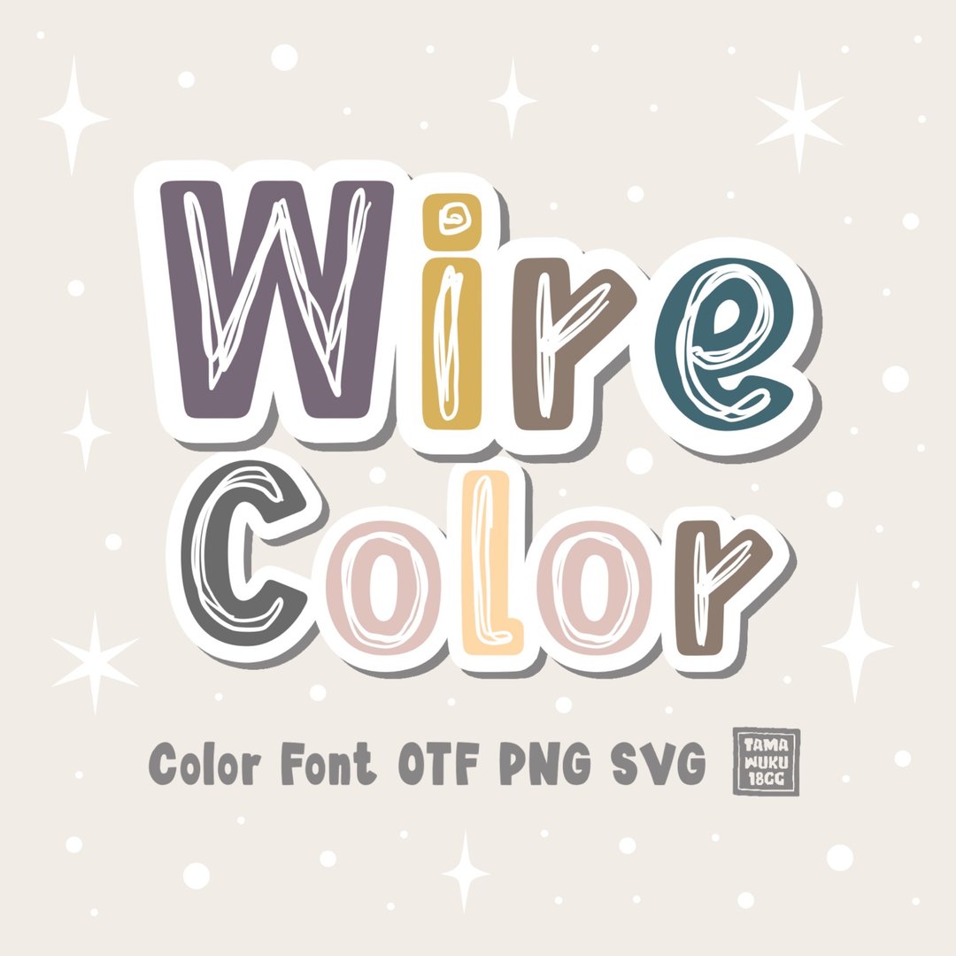 电线颜色 OTF PNG SVG - 字体设计 - 其他材质 