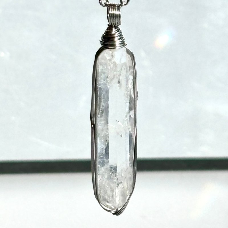 -疗愈之石- 天然缝合水晶 - 独一无二- 原石颈链 White Quartz - 颈链 - 水晶 白色