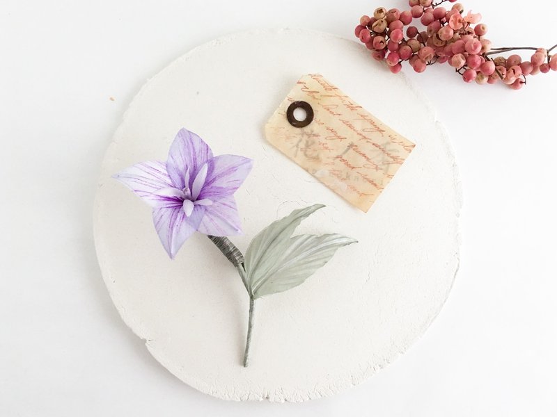 Corsage: one-stringed bellflower - 胸花/手腕花 - 丝．绢 紫色