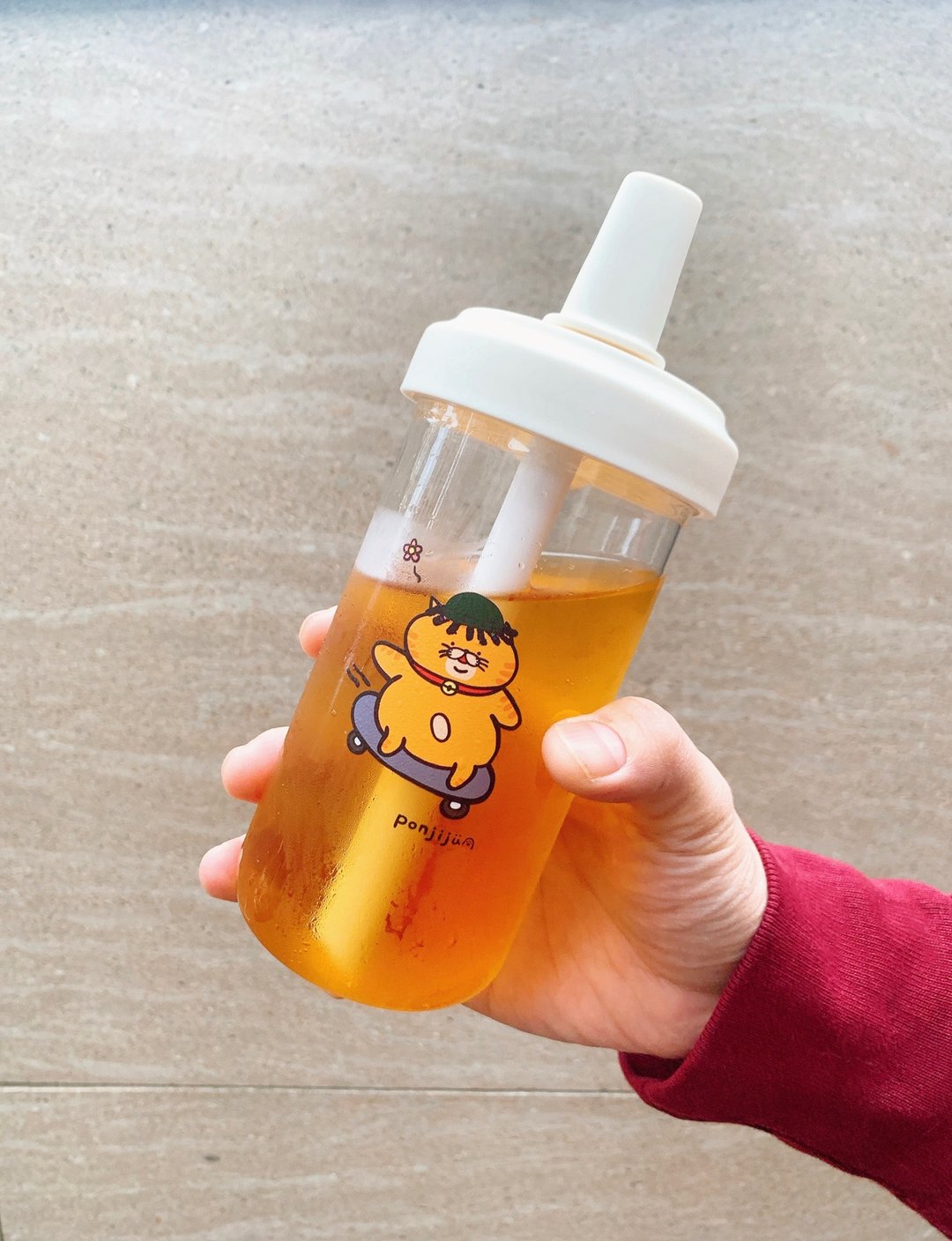 椪之助溜滑板500ml随身瓶 - 水瓶/水壶 - 塑料 白色