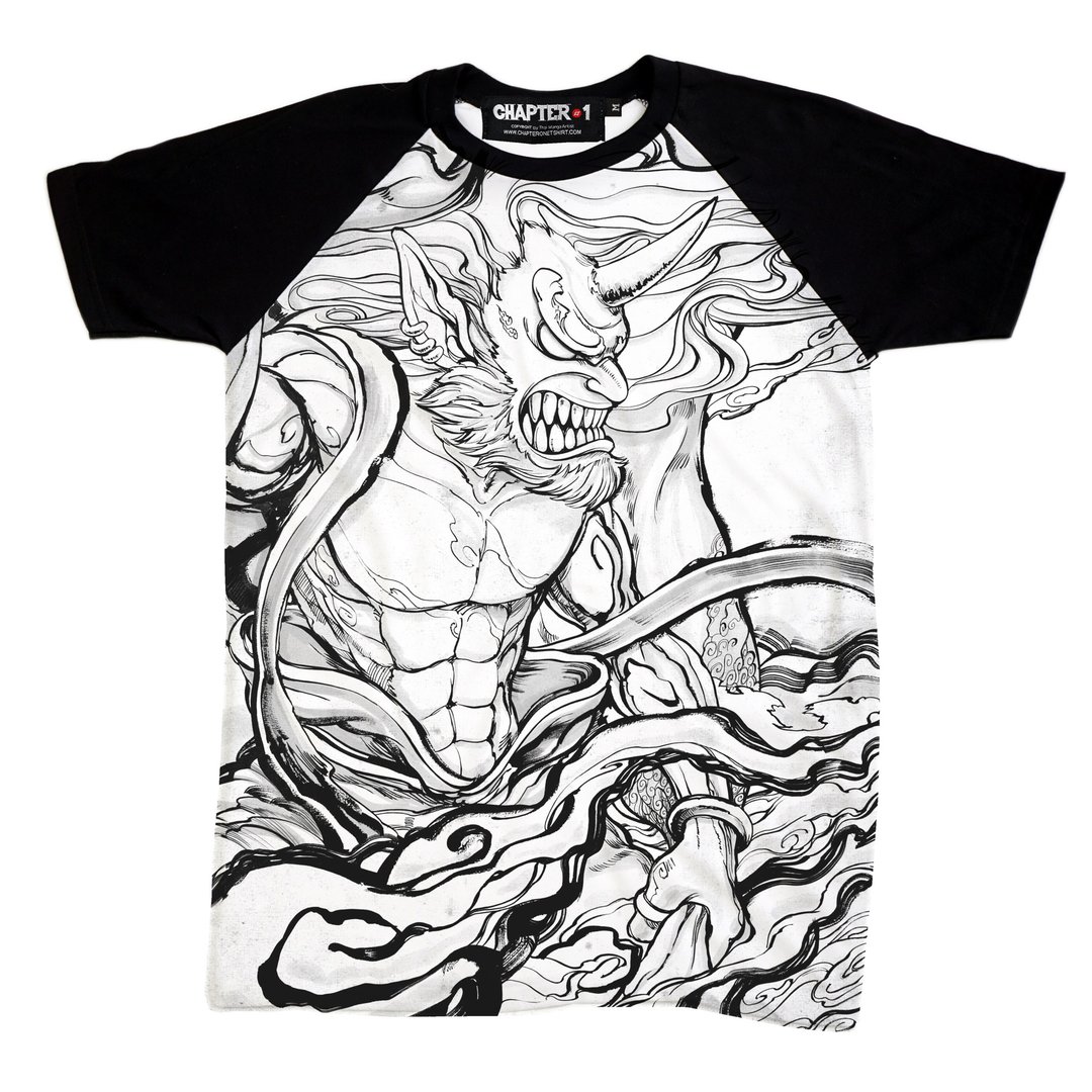 Fujin The wind god Yami Chapter One T-shirt - 男装上衣/T 恤 - 棉 白色