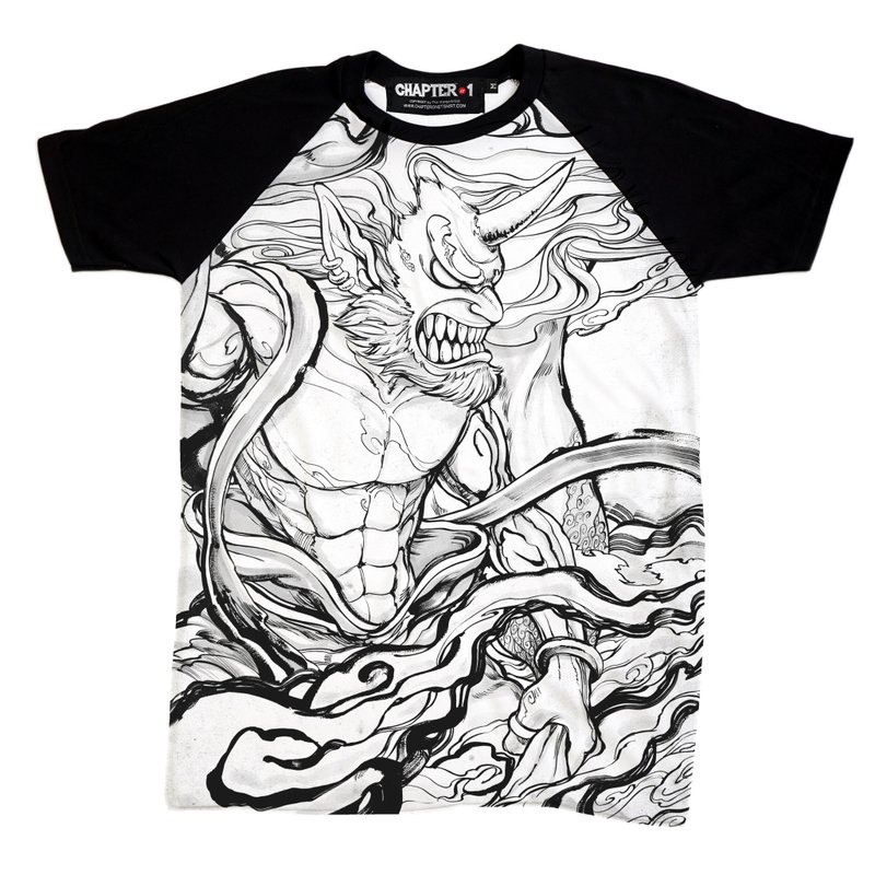 Fujin The wind god Yami Chapter One T-shirt - 男装上衣/T 恤 - 棉 白色