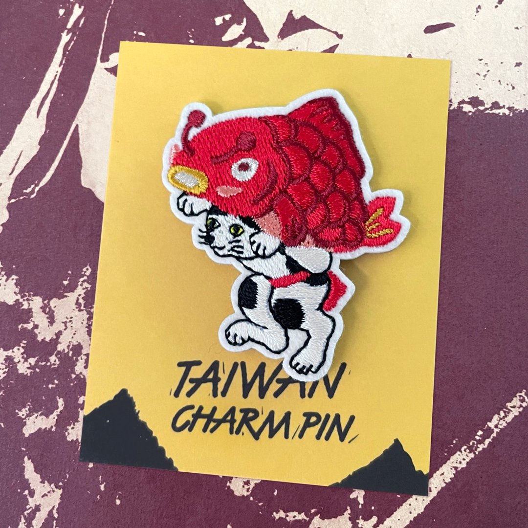 水族阵 刺绣别针 - 徽章/别针 - 聚酯纤维 透明