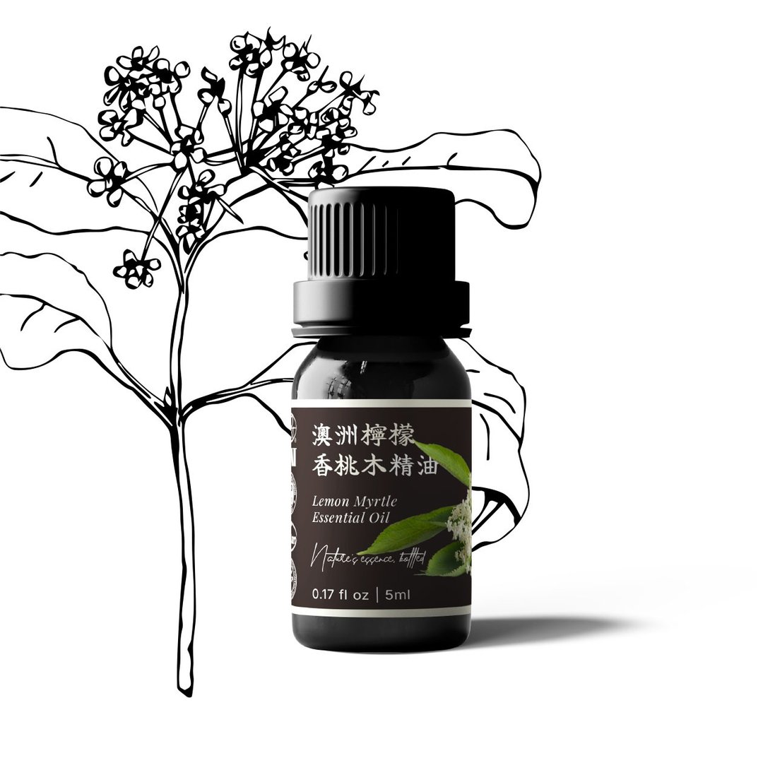 【卡佛香】澳洲柠檬香桃木精油 - 香薰/精油/线香 - 玻璃 黑色