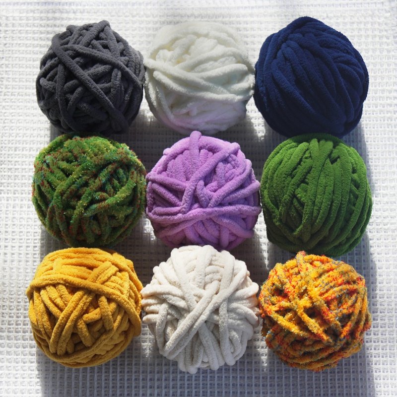 雪尼尔纱线每团 120克 粗雪尼尔纱线手工编织用纱线 - 编织/刺绣/羊毛毡/裁缝 - 聚酯纤维 多色