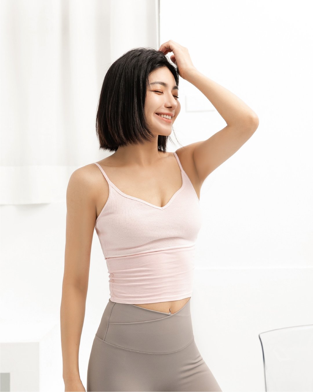 桃心领瑜珈背心–春日粉【诺玛生活NoMad Living】 - 女装运动内衣 - 其他材质 粉红色