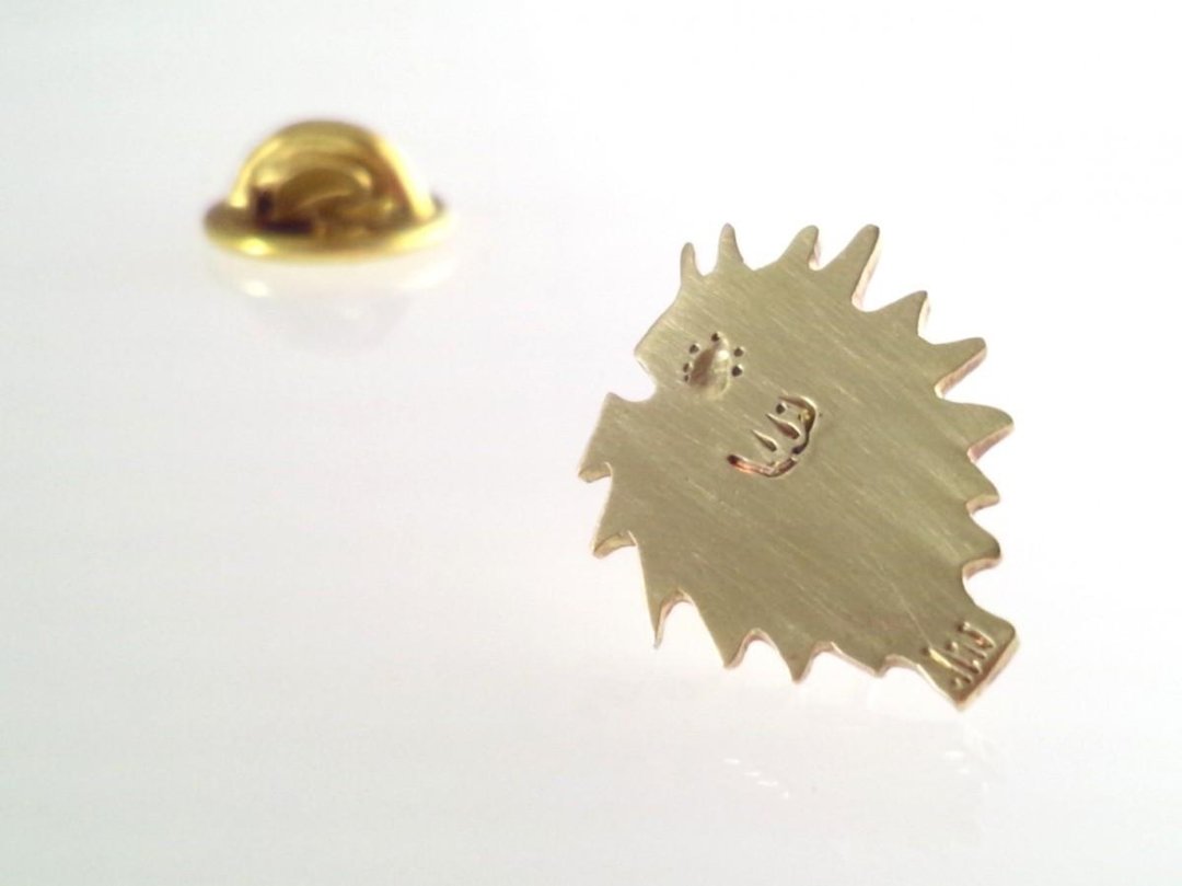 Harisenbon brass pin brooch - 戒指 - 其他金属 金色