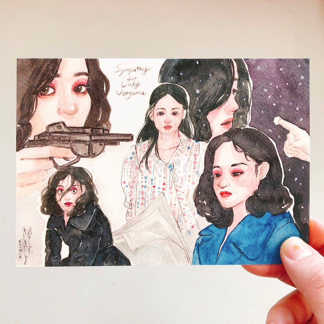 亲切的金子Lady Vengeance 电影插画明信片 - 卡片/明信片 - 纸 