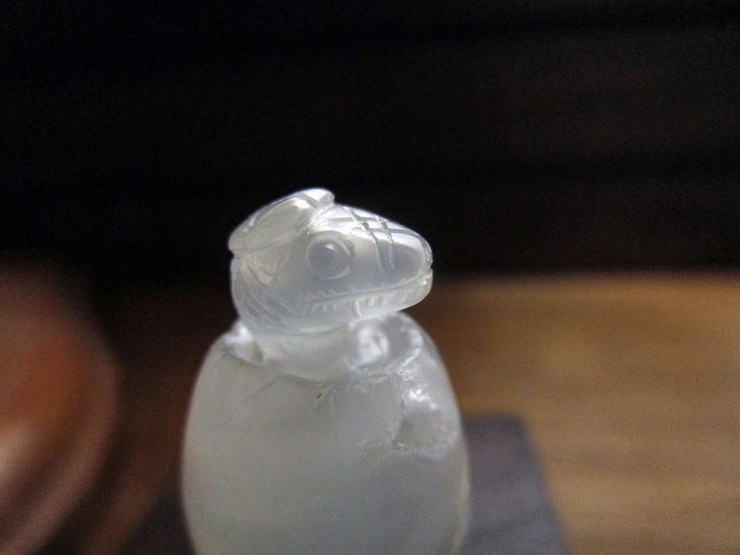 小雕件 小品生肖-蛇 花玉髓 - 摆饰 - 玉石 透明