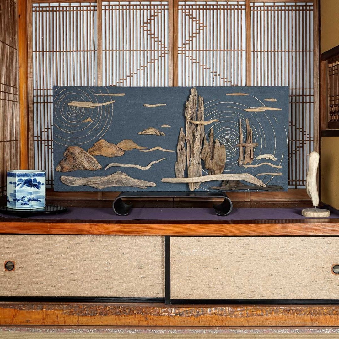 浮木风景画 浮木艺术墙饰 12 - 墙贴/壁贴 - 木头 咖啡色