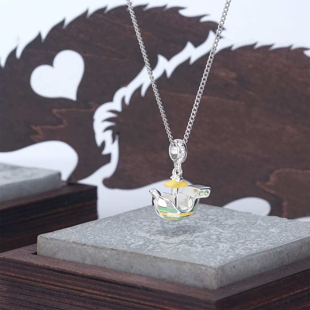 lian crystal rhinestone x Adorns 925纯银吊咀系列-海盗船吊咀 - 吊饰 - 纯银 蓝色