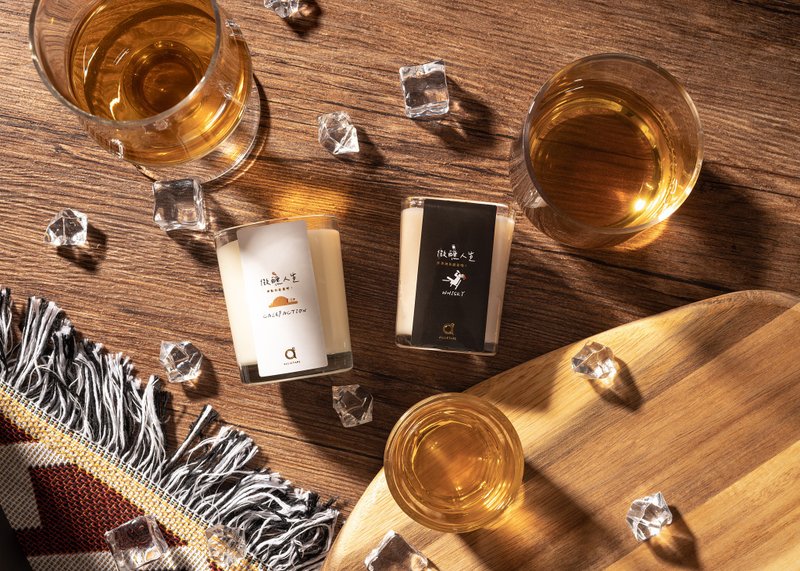 圣诞礼盒 - 【微醺人生香氛蜡烛】 负能量语录的搞笑交换礼物 - 蜡烛/烛台 - 木头 金色