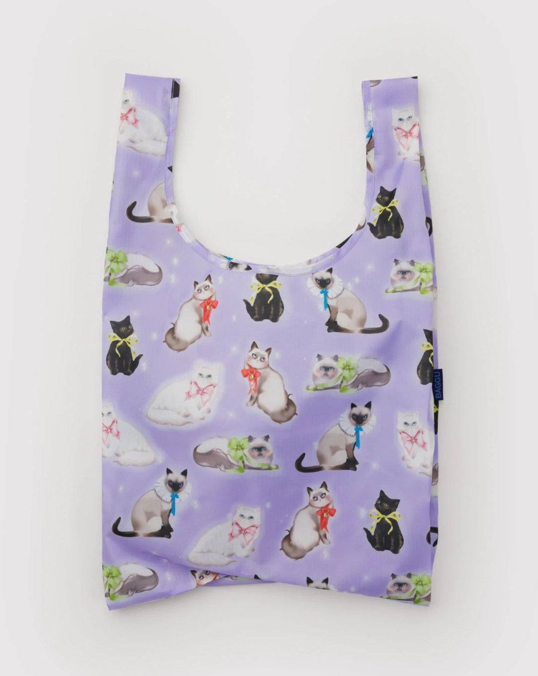 BAGGU 购物袋 - 标准 - Fancy Cats - 手提包/手提袋 - 防水材质 紫色