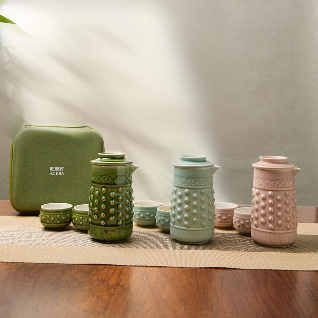 干坤泡茶器 / 一壶+二杯 / 4色 - 茶具/茶杯 - 瓷 多色