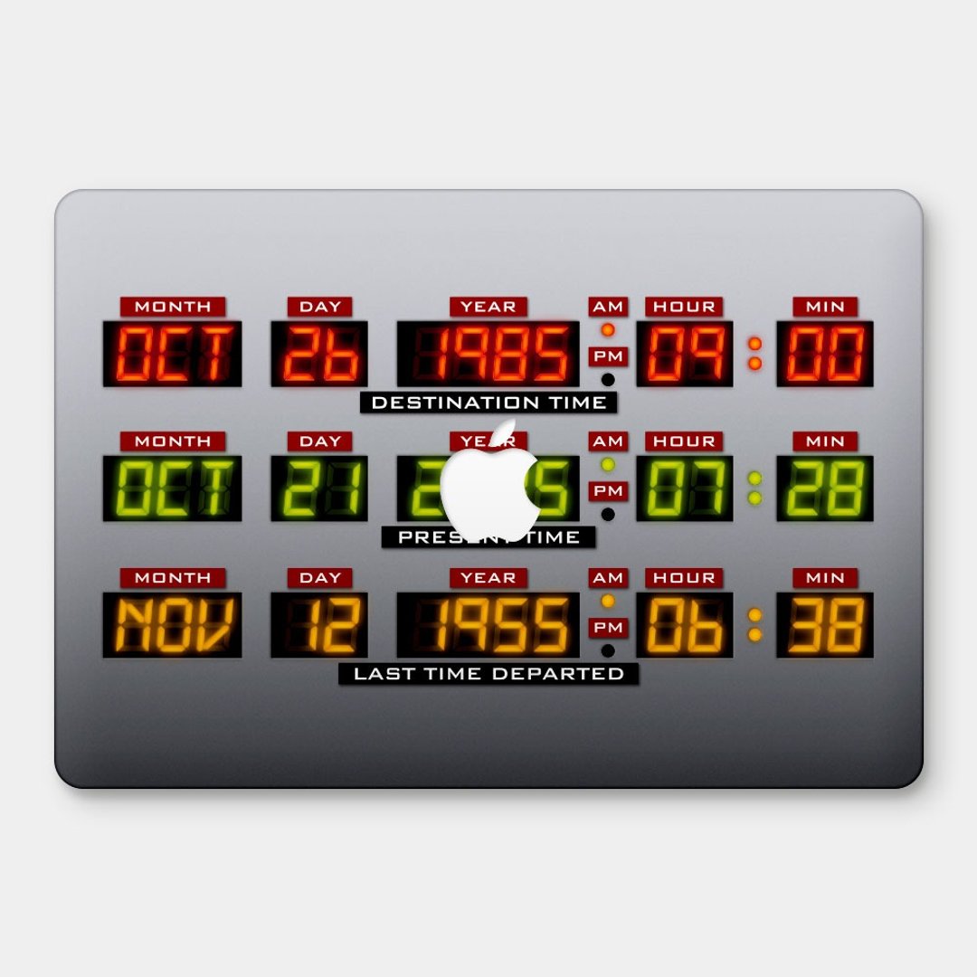 回到未来时光机 MacBook 超轻薄防刮保护壳 PS054 - 平板/电脑保护壳 - 塑料 灰色