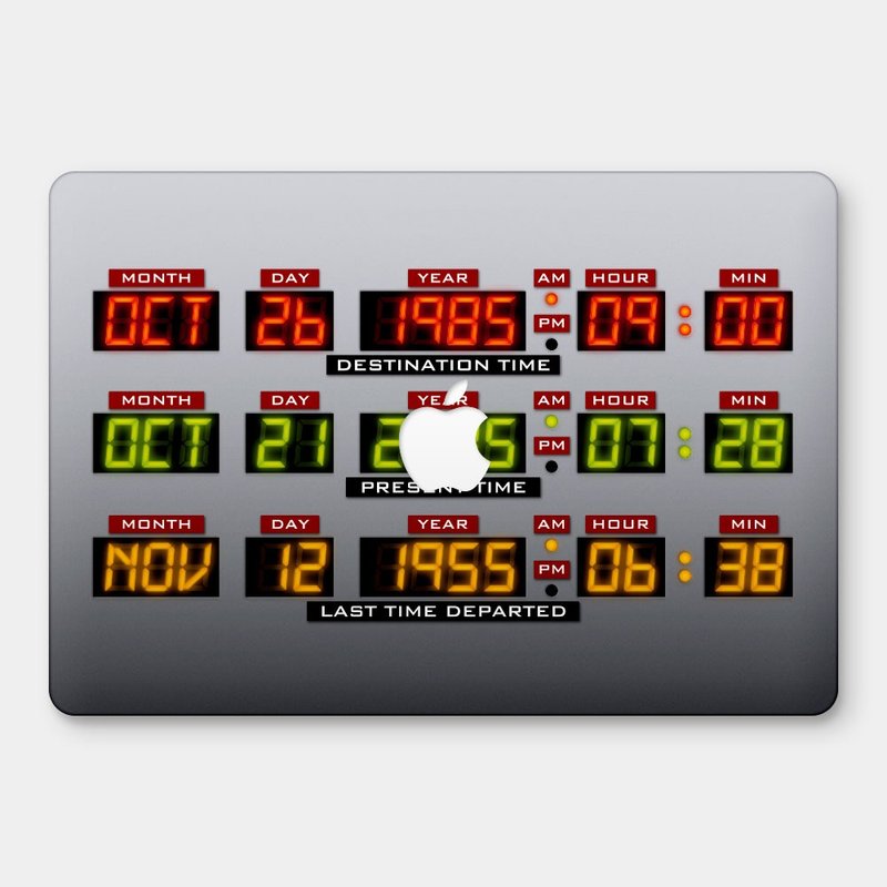 回到未来时光机 MacBook 超轻薄防刮保护壳 PS054 - 平板/电脑保护壳 - 塑料 灰色