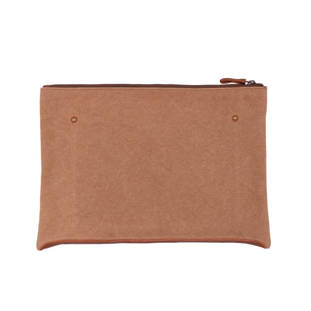 Leather base canvas case Large Camel - 其他 - 其他材质 咖啡色