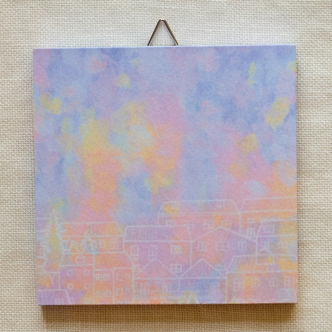 Mini panel No.67/Town color - 海报/装饰画/版画 - 纸 多色