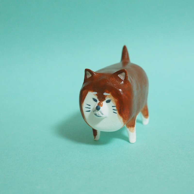 扁狗 - 玩偶/公仔 - 粘土 咖啡色