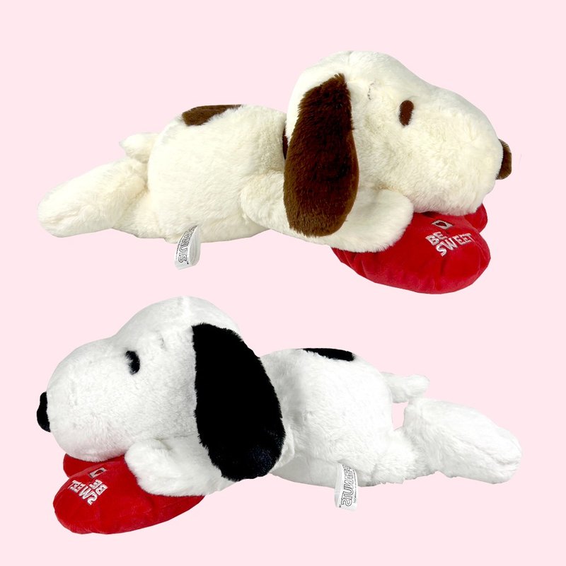 SNOOPY 史努比抱爱心玩偶 情人节礼物 - 玩偶/公仔 - 聚酯纤维 白色