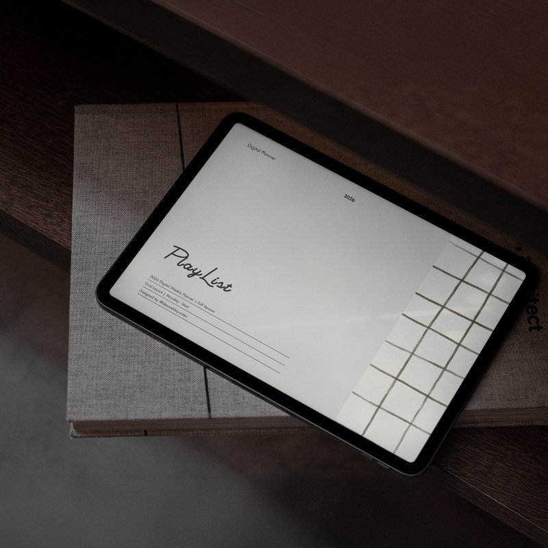 2026 电子手帐 PlayList / 周记事/ 可跳转 - 笔记本/手帐 - 其他材质 卡其色