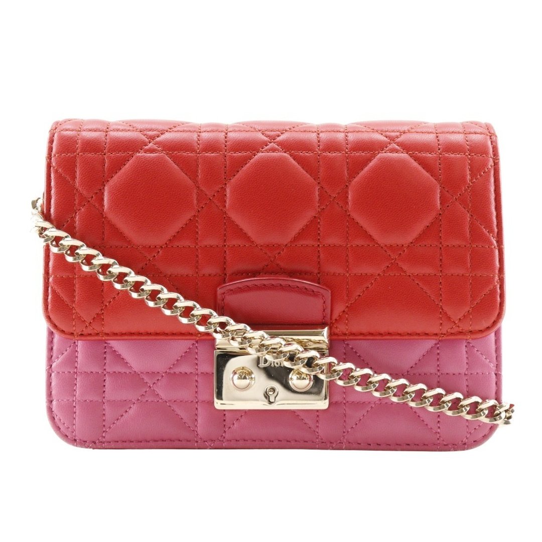 【日本直送】Christian Dior Dior 链条肩背包 Cannage 2WAY S0252OTRI M79D 羊皮 红色/粉红色 女性【二手】 - 侧背包/斜挎包 - 真皮 红色