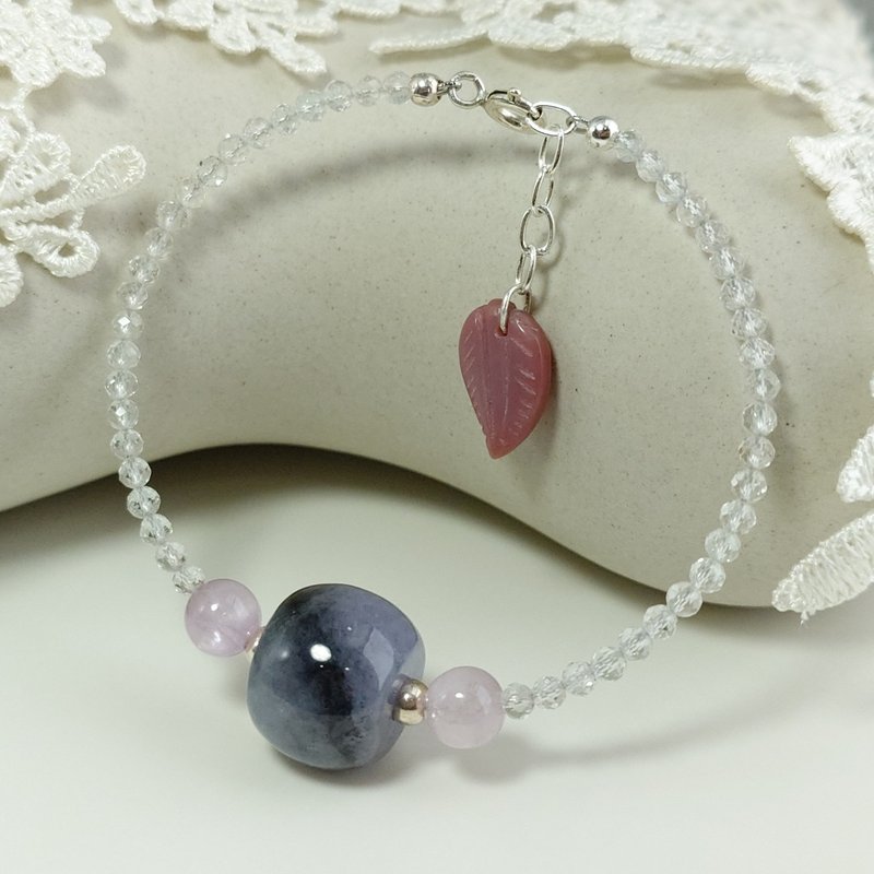 手链 翡翠 路路通 乌鸡 紫罗兰 摩根石 拓帕石 盐源玛瑙 925银饰 - 手链/手环 - 玉石 