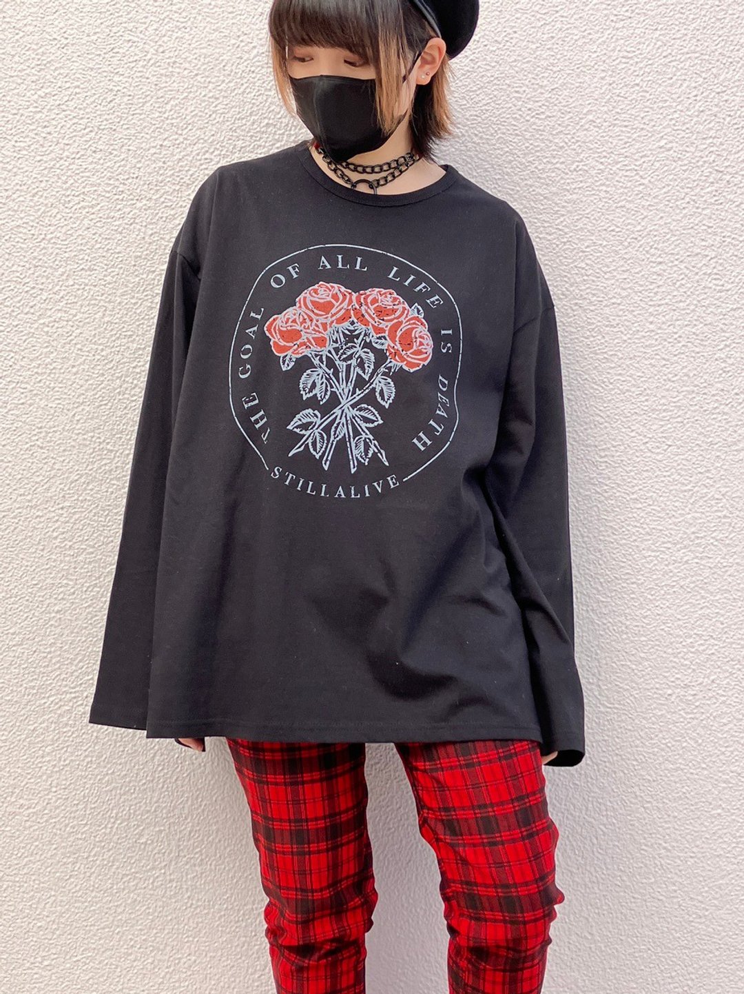 Roseron T/黑/F尺寸/hellcatpunks/hcp-t-0196 - 女装 T 恤 - 棉 黑色