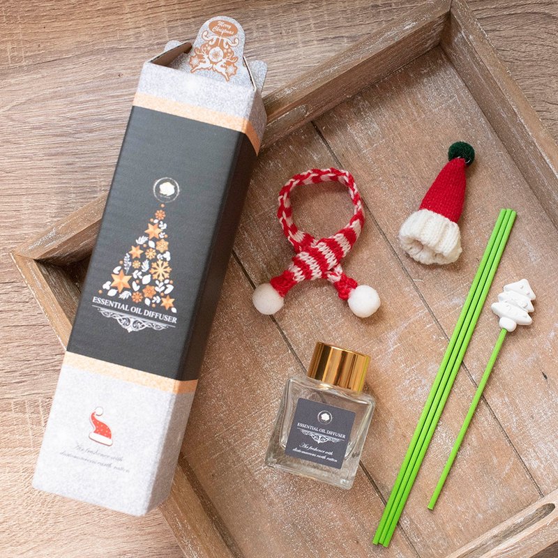 QIDINA 日用馆 冬季圣诞暖心圭藻土精油扩香瓶 50ml - 香薰/精油/线香 - 其他材质 多色