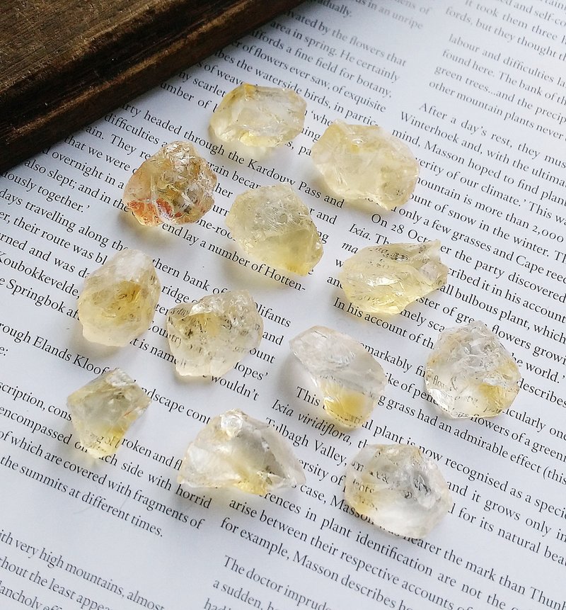 Citrine 巴西产地 黄阿赛斯特莱 黄水晶 天然小碎石  一组12颗 - 摆饰 - 其他材质 