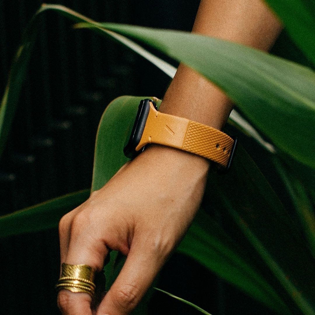 Native Union | CLIC 巴黎系列 Apple Watch 皮革表带 - 石泥黄 - 表带 - 人造皮革 黄色