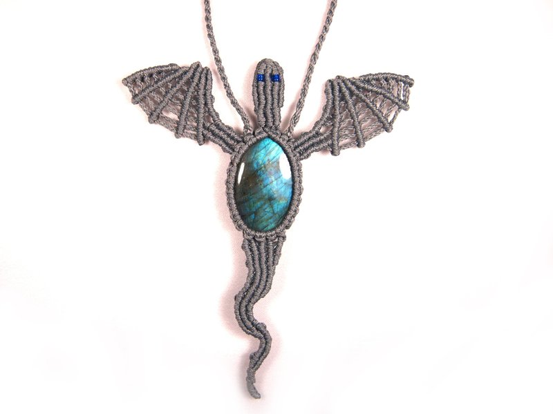 Macrame 吊坠龙，Micromacrame 龙教学 DIY 流苏龙项链 - 手工艺教程/工具书 - 其他材质 