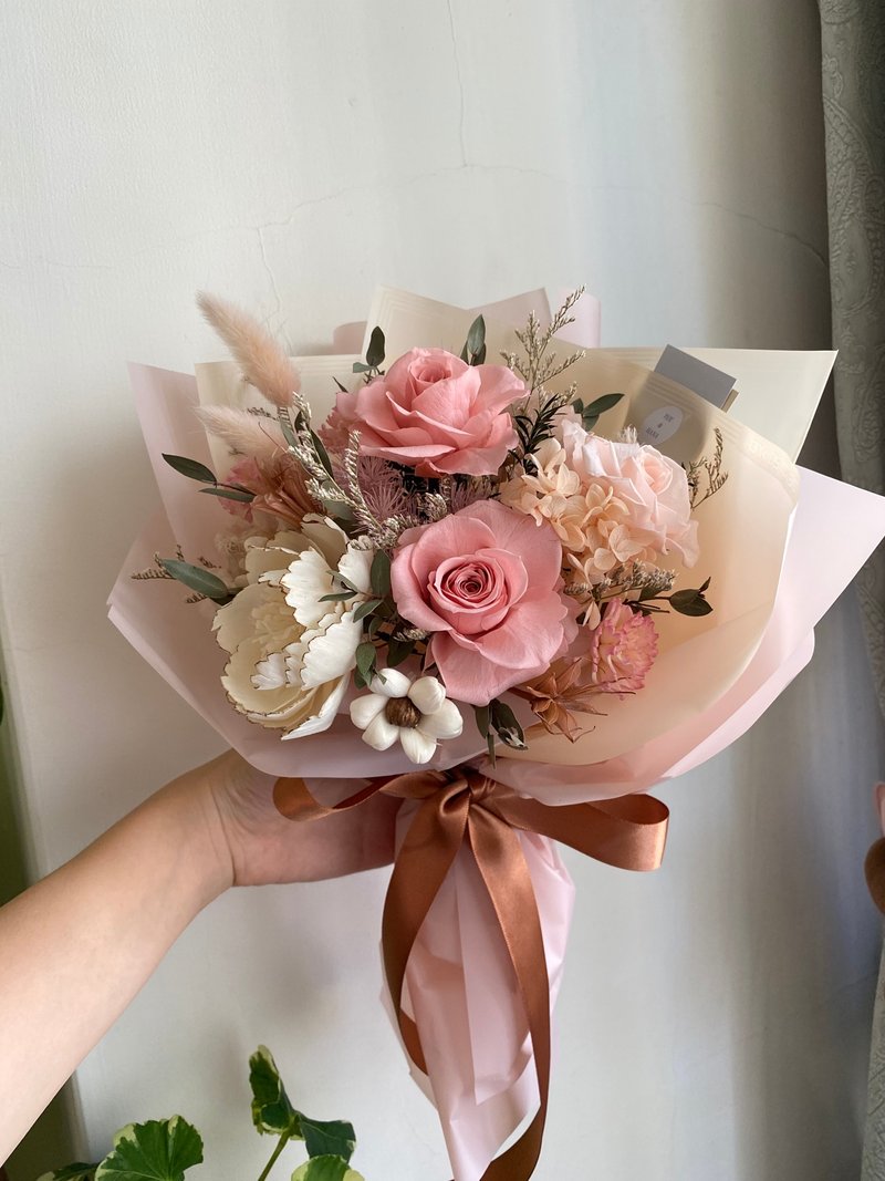 永生花束.情人节花束.求婚花束.花礼.祝贺花束.永生玫瑰.定制花 - 干燥花/捧花 - 植物．花 多色