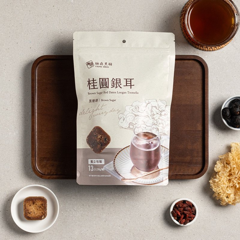 糖鼎 黑糖砖-桂圆银耳-大包 13入 - 蜂蜜/黑糖 - 其他材质 