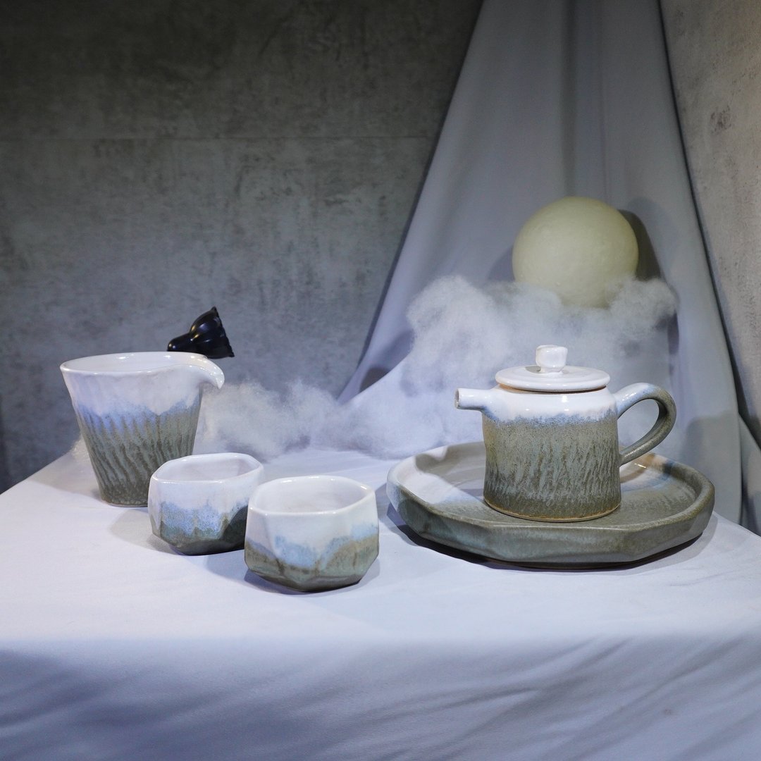 青灰末茶具组 - 茶具/茶杯 - 陶 多色