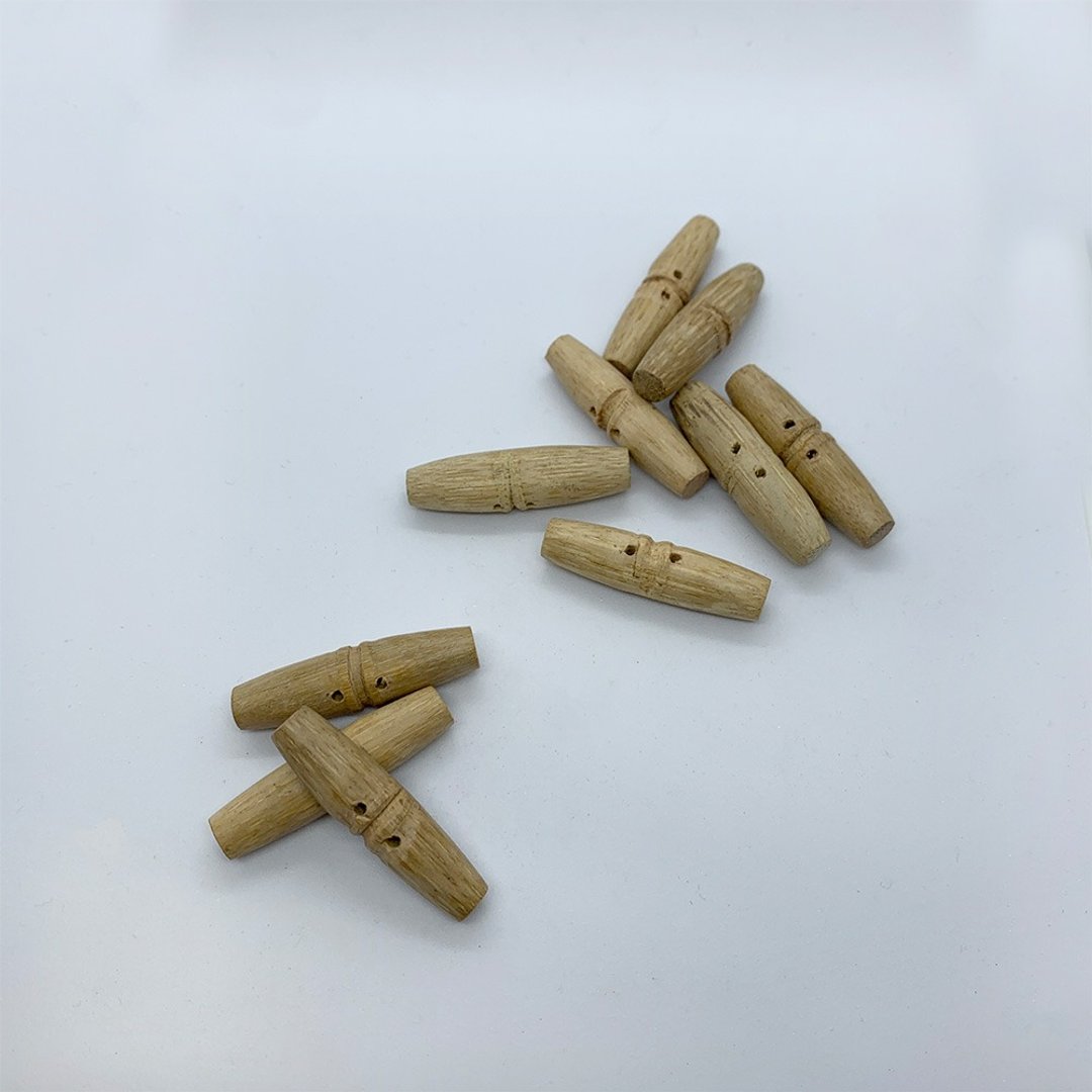 Hana Mokuba – 天然竹雕牛角扣(大) (一包) - 其他 - 其他材质 